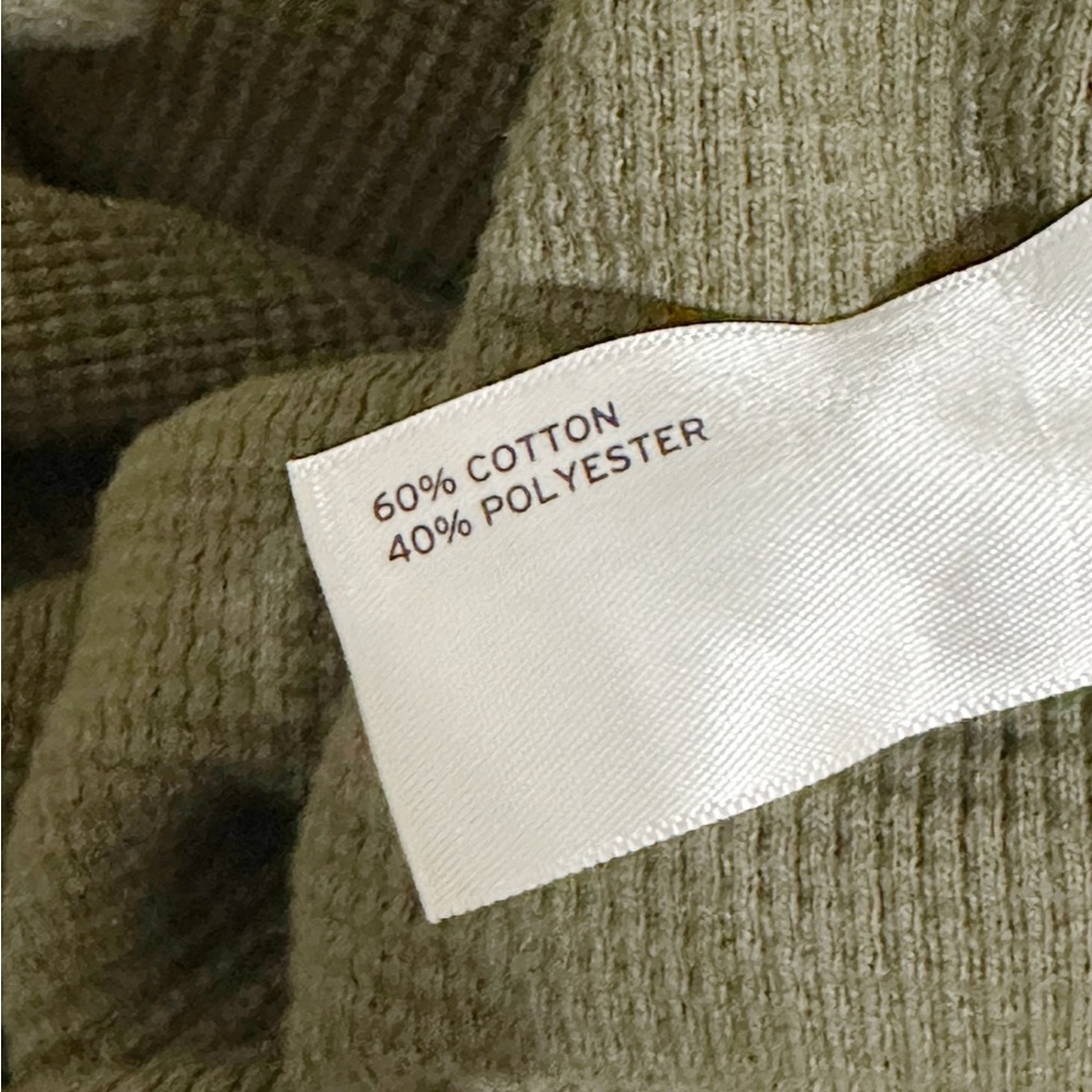 Duluth Trading Company Green Burly Thermal Waffle Knit Shirt Dress - Size Large - Picture 8 of 9